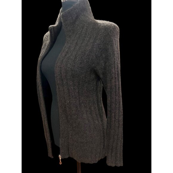 Zinity Cardigan Sweater Women S Brown Full Zip Closure FALL Light Academia - Picture 2 of 8